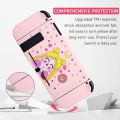 Nintendo Switch Pink Case Cover Console and Joy Con Controller, Dockable Switch Skin, Soft TPU Shell - Cute Anime Girl. 