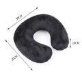 Flocking Plush Fabric Cover Inflatable Pillow Outdoor Travel Cushion U-Shaped Pillow Neck Pillow Travel Accessories Nap Pillow. 