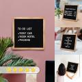 Felt Letter Board Collection, Word Boards Wooden Frame & Letters DIY Massage Board With Changeable Letter Set With Stand Jute Pouch And Scissors  For Home Decoration Party Decor Supply, Birthday, Baby Shower, Birdal Shower Decorative Supplies. 