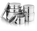 6 Pcs Different Sizes Storage Boxes with Lids Heavy Stainless Steel. 