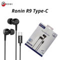 Ronin R9 / R-9 / R 9 Type-C Handsfree | Powerful Bass Earphones with Mic | Best Ronin R9 / R-9 / R 9 Type C Handfree for Gaming, Movies & Music | Noise-Isolating Stereo Sound | Comfortable Fit for Android, Tablets & Type-C iOS Devices. 