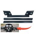 Aluminum 3 Piece Handle Universal Adjustable Black Handle Bar for Motorcycle Hollow Style Adjustable Length For Motorcycle - Blue For Cafe Racers, Honda CD70, CG 125, Suzuki etc. 