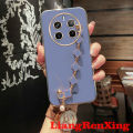 Casing realme 12 Pro 5G realme 12 5G 2024 realme 12 plus back cover phone case softcase electroplated silicone shockproof cover new design Clover bracelet for girl ddsyc02. 