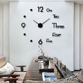 Wall Clock 3D Wooden Watch DIY Design Decoration Quartz Dots For Home Living Room And Offices And For Gifts. 