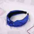 Pu Glossy Wide Fashion Boutique Hair Accessories Women's Retro Style Headband Knotted Holiday Wind Wide Side Hair Hoop Headwear. 