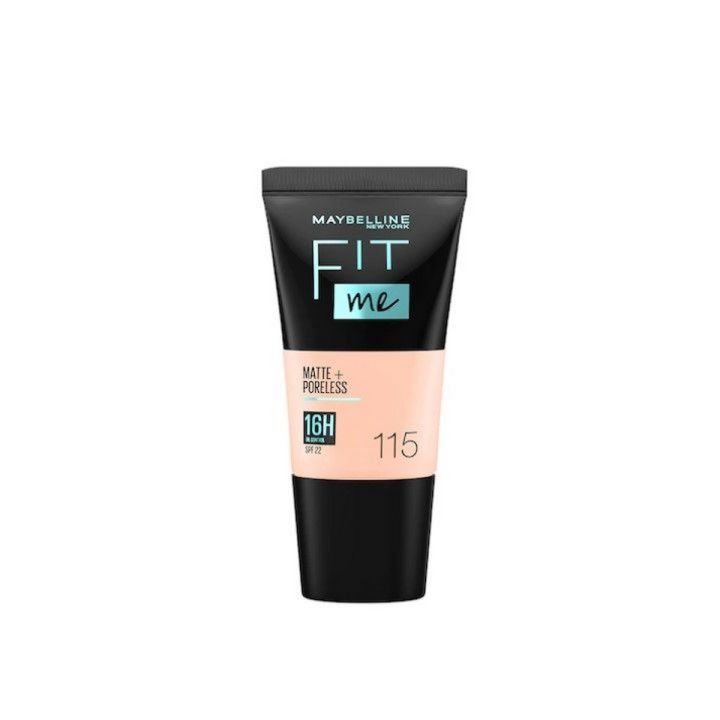 Maybelline New York Fit Me Matte & Poreless Liquid Foundation 18ml Tube - 115 Ivory - For Normal to Oily Skin