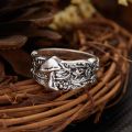 Vintage Antique Silver Color Butterfly Rings For Women Men Snake Owl Wings Muslim Fashion Finger Ring Adjustable Anillos Jewelry. 