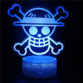 One Piece Zoro Luffy Nami Anime Night Lights Action Figure 3D LED Color Changing Toys Doll Usopp Sanji Chopper Hancock Xmas Gift. 