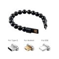 Beads Bracelet Cable Type C Fast Charging Bracelet Data Cable. 