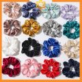 Ready Stock Solid Color Scrunchies Hair Tie Hairband Fashion Shiny Girls Ponytail Elastic Korean Women Accessories. 