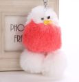 (Pack of 2) Plush Fluffy Doll Fluffy Cat Keychain Bag Toys Doll Keyring for girls in Random color. 