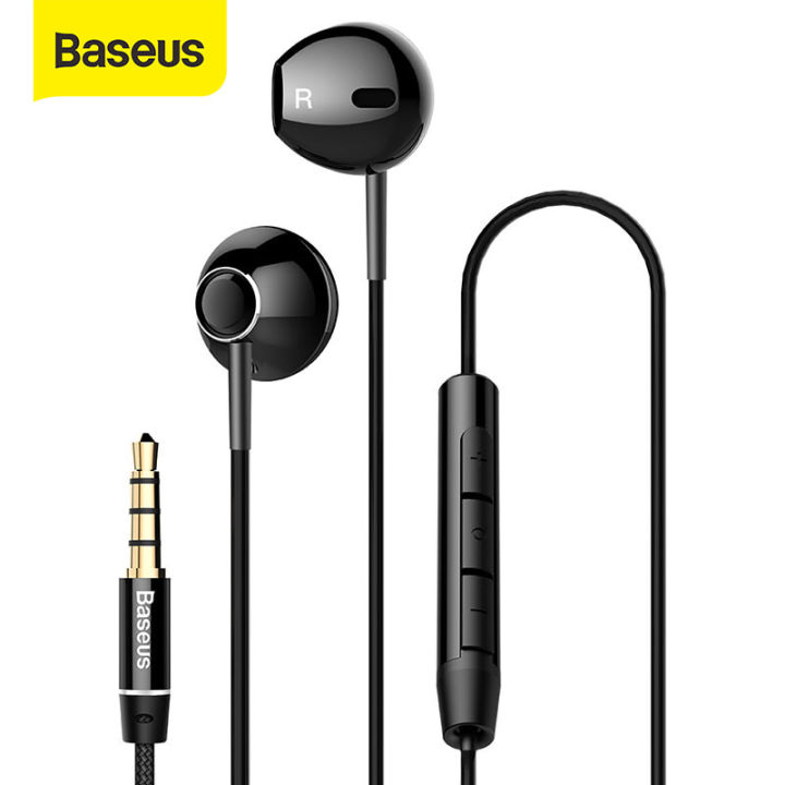 Baseus H06 3.5mm Wired Earphone 6D High Sound In Ear Headset with Microphone for Samsung Huawei iPhone OPPO Xiaomi Audio Headphone