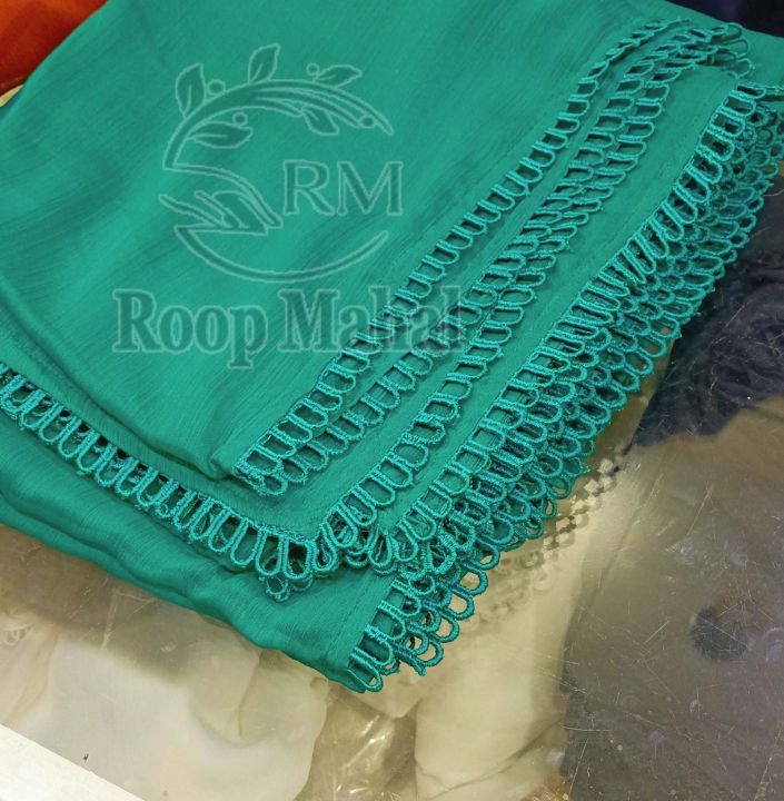 Crinkle%20Chiffon%20Dupatta%20Lightweight%20Fancy%204%20Side%20Ring%20Lace%20Elegant%20Party%20Wear%20for%20Women%20&%20Girls%20Multiple%20Colors%20-%20Image%209