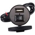 Universal Bikes 5V-2.1A Motorcycle Mobile Phone USB Charger Port Power Adapter Socket Hot (Black). 