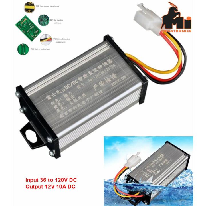 36V/48V/72V/120V To 12V 10A DC Converter Adapter step down regulator DC to DC