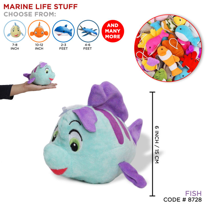 Marine Life Stuffed Toys For Kids, Hanging Soft Plush Toy, Stuff Fluffy Fish, Best Gift For Kid Boys & Girls, Lovely Cute Gifts, Sea Life Tortoise Turtle Nemo Dory Elmo Finbar Puffer Sharkk Whale Dolphin Fishes, Pillow Rag Dolls, Lovely Cute Pillows Doll