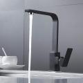 Square Style Sink Faucet | Modern Kitchen Faucet with Bubble Mode | Hot & Cold Water Mixer Tap. 