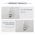 Coiled Cable Type C Wire Mechanical Keyboard for Poker 2 GH60,White. 