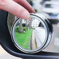 Blind Spot Car Mirror 360-degree Adjustable Car Blind Spot Mirror Set for Enhanced Safety Wide-angle Lens Design Frameless Convex Side Auxiliary Mirrors Auto Parts Accessories Driving Safety Mirror. 