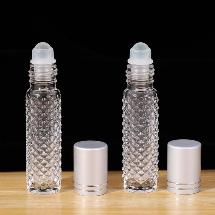 10ML Glass Roller Bottles for Essential Oils with Plastic Roller Ball Empty Refillable Clear Bottle Leak-Proof Massage Roll On Containers