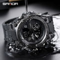 SANDA Brand Men Watch Sports Digital Watch LED Men's Multi-Function Watch Luxury Chronograph Fashion Outdoor Swimming Waterproof Watch 739. 