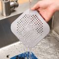 Fashion Portable Drain Hair Catcher Filter Sink Wear-resistant Multifunction Silicone Strainer Anti-odor Deodorization Quadrate Silicone Mat Floor Drain Bathtub. 
