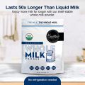 Organic Whole Milk Powder | Certified USDA Organic Powdered Milk | Kosher, Gluten Free Non-GMO Dry Milk Powder Whole Milk | Dried Milk w/ Resealable Packaging, Shelf Stable Milk 7oz. 