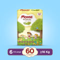 Momse Diapers Mega XXL Size 6 - 54 PCs - 16 Kg with Free Wipes. 