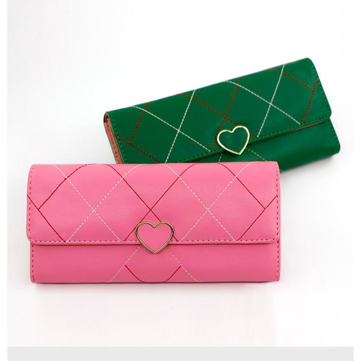 New Women  Wallet Trifold Long Clutch Purse PU Leather Hand Bag Large Capacity Card Holder Zipper Coin Purse Fashion Money Bag for Girls Ladies
