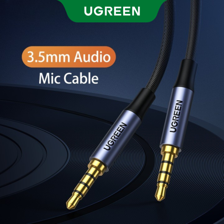 UGREEN 3.5mm to 3.5mm Stereo Audio Cable 4 Pole TRRS 4-Conductor Auxiliary Male to Male Jack HiFi Support Aux Cable for Speaker, TV, Headset, Microphone, Computer, TV