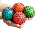 Colorful Squishy Mesh Balls Stress Ball Toys Color Changing, Squeeze Stress Balls for Teens Kids, Stress Relief Balls for Easter Stocking, Stress Relieve Balls Color Change (Green/Yellow/Blue/Purple). 