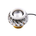 12V Motorcycle Head Light Lamp Projector Lens Light With Led Angel Devil Eyes Headlight 30W 1200Lm 200000H Double Aperture Light(Pink and Blue). 