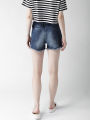 Women Blue Solid Regular Fit Denim Shorts 21. 