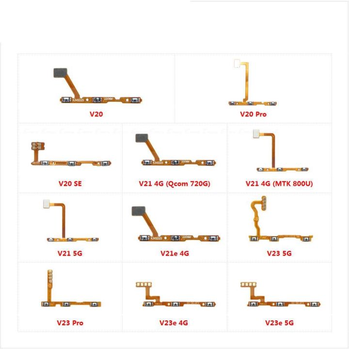Switch Power ON OFF Button Flex Cable Parts Ribbon For Vivo V23e V23 V21e V21 4G 5G V20 SE Pro Mute Silence Volume Key