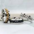 Eldorado Stainless Steel Chain Spinner Ring for Men Chain Spinner Chala for Boys. 