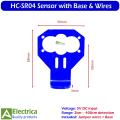 HC-SR04 Ultrasonic Distance Sensor with Base & Jumper Wires for Arduino, Robotics, Obstacle Avoidance & DIY Projects by Electrica. 