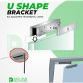 Conventional 280kg Magnetic lock U shape Bracket 350lbs Frameless Glass Door Access Control System UM180. 