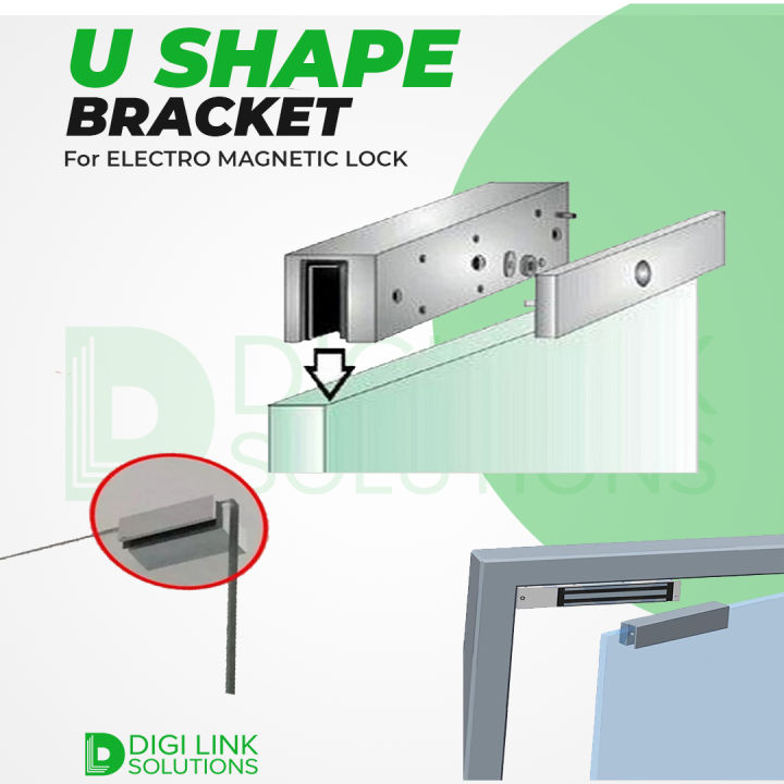Conventional 280kg Magnetic lock U shape Bracket 350lbs Frameless Glass Door Access Control System UM180