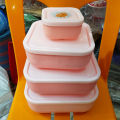 Set Of 4 Piece High Quality Plastic Storage Bowl With Lid. 