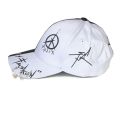 New Black and White Graffiti Baseball Cap Color-Blocking Personality Men and Women Iron Ring Tide Hip-Hop Peaked Hat. 