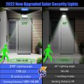 Seklin Solar Lights Outdoor Motion Sensor 178 LED Solar Security Light Garden Fence Lighting for Wall Garage Front Door Porch Yard Driveway IP65 Waterproof 3 Modes 270° Wide Angle Flood. 