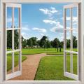 3D Window View Wall Sticker, Vinyl Decal, Wallpaper for Home Living Room Decor And Office Decor. 