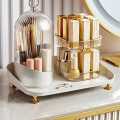 Birdcage 360 Degree Rotating Makeup Brush Holders, with lid clear makeup brush organizer holder caddy,Rotating Dustproof Make Up Brushes Container with Clear Acrylic Cover,for Lipsticks, Bathroom Vanity, Dresser. 