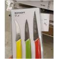 IKEA : MATDOFT : Multi Color Knives - Set of 3. 