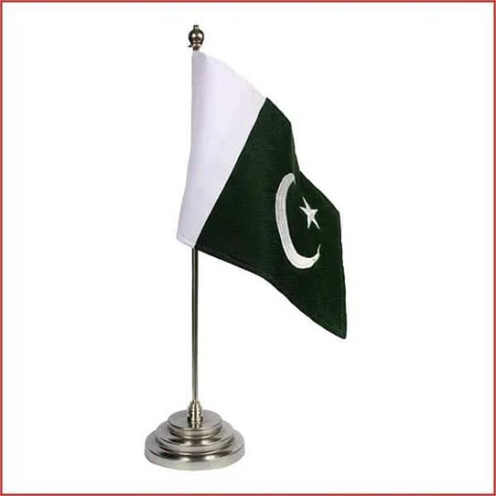 Pakistan Table Flag with Stand – Executive Office & School Desk Decor | Ideal for Patriotic Displays & Desk Organizer