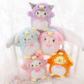 Kawaii Takara Tomy Sanrio Plush Toys Fluffy Stuffed Kuromi Cinnamoroll My Melody Rogdoll Dol Anime Cartoon Plush Doll Girls Gift. 