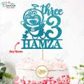 CUSTOMIZED Doraemon Theme Cake Topper for Birthday Party Celebration, Born Baby Cake Decoration Toppers. 