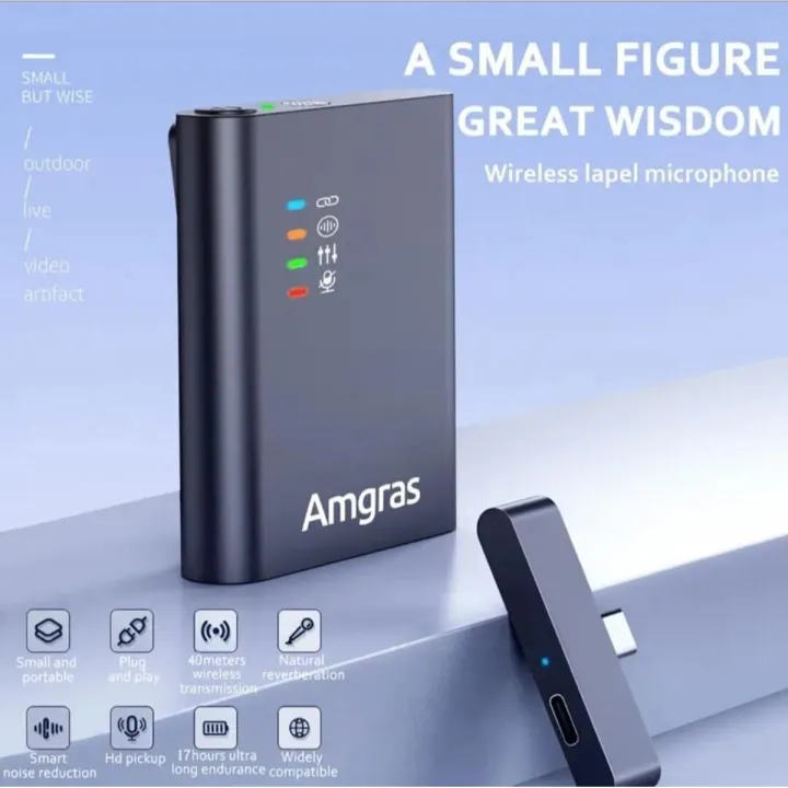 New%20Amgras%20Wireless%20Lavalier%20Microphone%20Portable%20With%20Noise%20Cancelling%20Mini%20Microphone%20for%20Vloggers%20-%20For%20Android%20Type%20C%20&%20IOs%20-%20Image%202