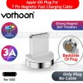Magnetic Plugs/ Pins/ Connector For Magnetic Fast Charging Cable – 3 Ampere – 7 Pin Connector - Android / Micro USB - Type C – Apple iPhone iOS – Strong Magnet Connector - 360 Degree Rotation - Data Transfer Plug. 