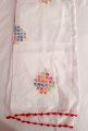 Pure lawn dopatta chadar hand made embroidery with qureshia boundry. 